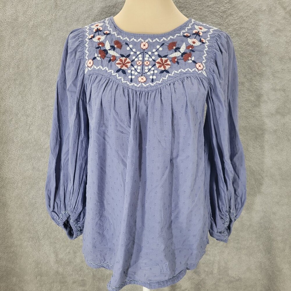 Max Studio 100% Cotton Embroidered Tunic-Women's Sz S